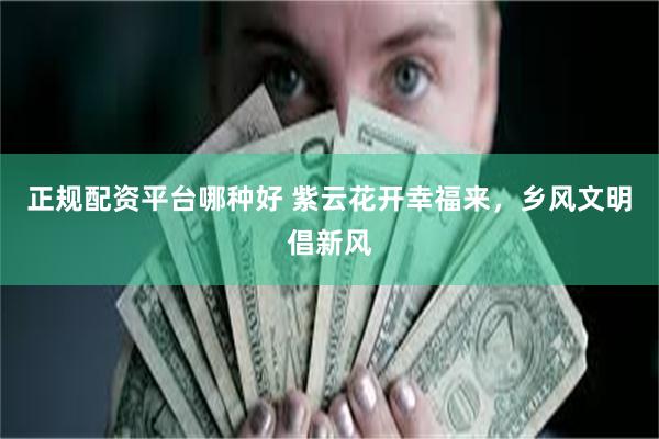 正规配资平台哪种好 紫云花开幸福来，乡风文明倡新风