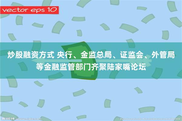 炒股融资方式 央行、金监总局、证监会、外管局等金融监管部门齐聚陆家嘴论坛